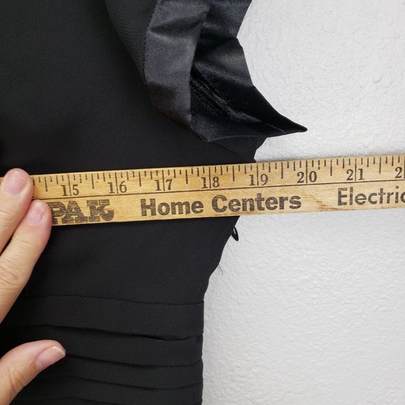 Robbie Bee Women's 10 Short Sleeve Black Collar Dress Wednesday Addams Gothic - Picture 9 of 14